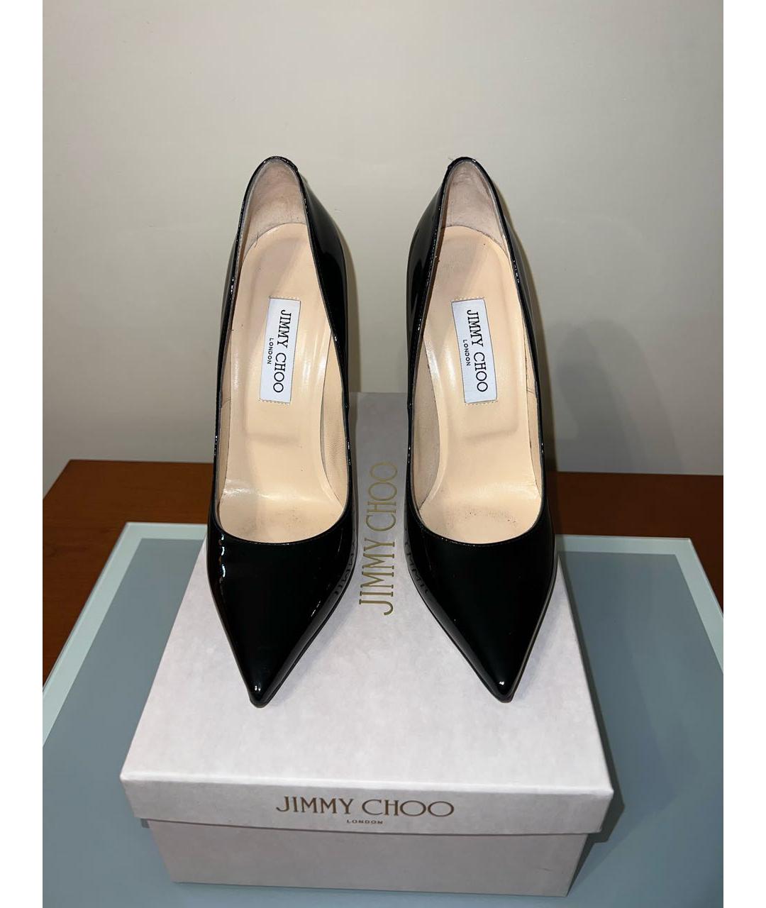 JIMMY CHOO Черные туфли из лакированной кожи, фото 2