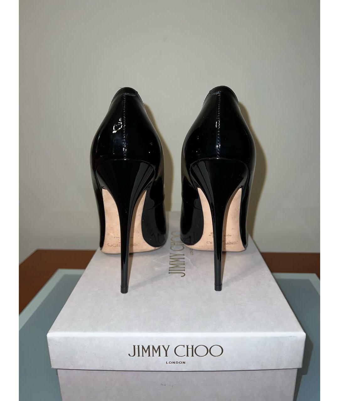 JIMMY CHOO Черные туфли из лакированной кожи, фото 3