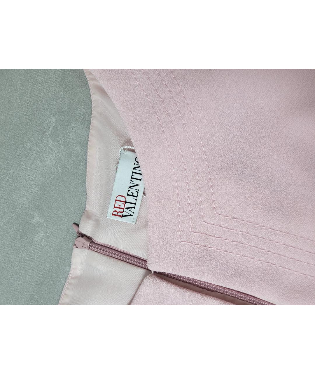 RED VALENTINO Розовое полиэстеровое коктейльное платье, фото 3