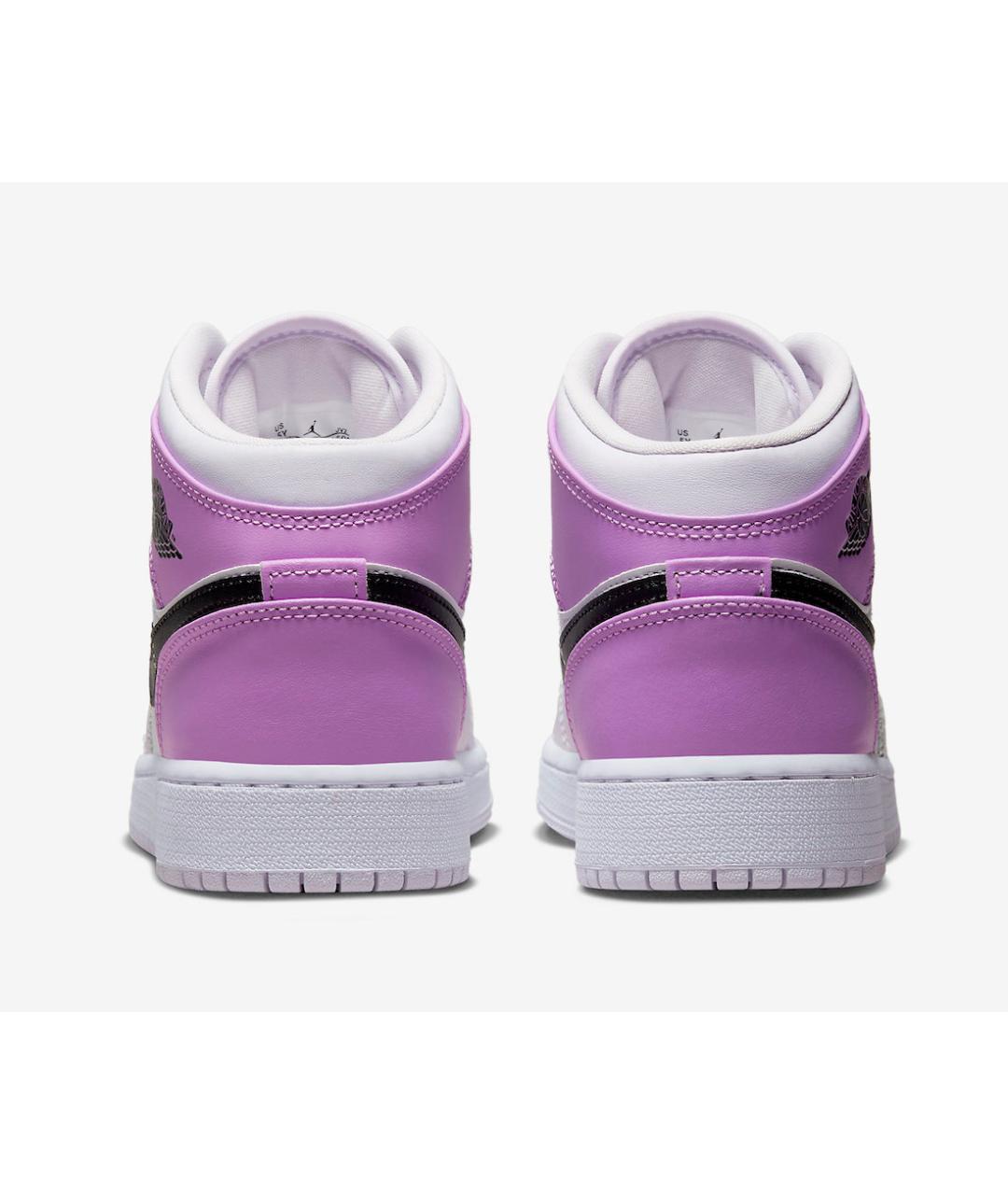 JORDAN Черные кожаные высокие кроссовки / кеды, фото 4