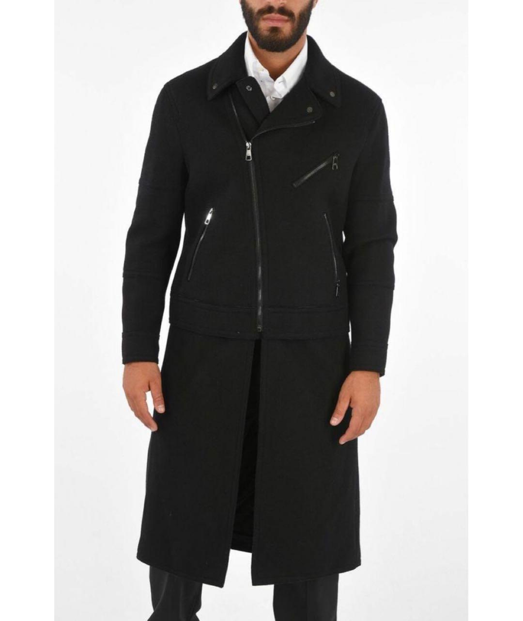 NEIL BARRETT Черное шерстяное пальто, фото 5