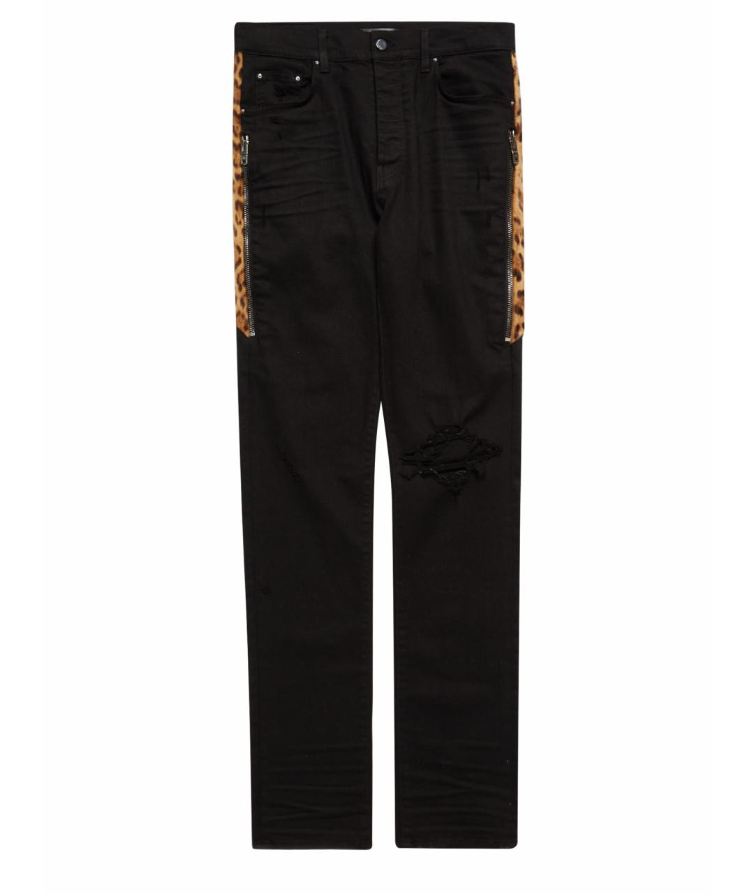 AMIRI Черные хлопко-эластановые прямые джинсы, фото 1