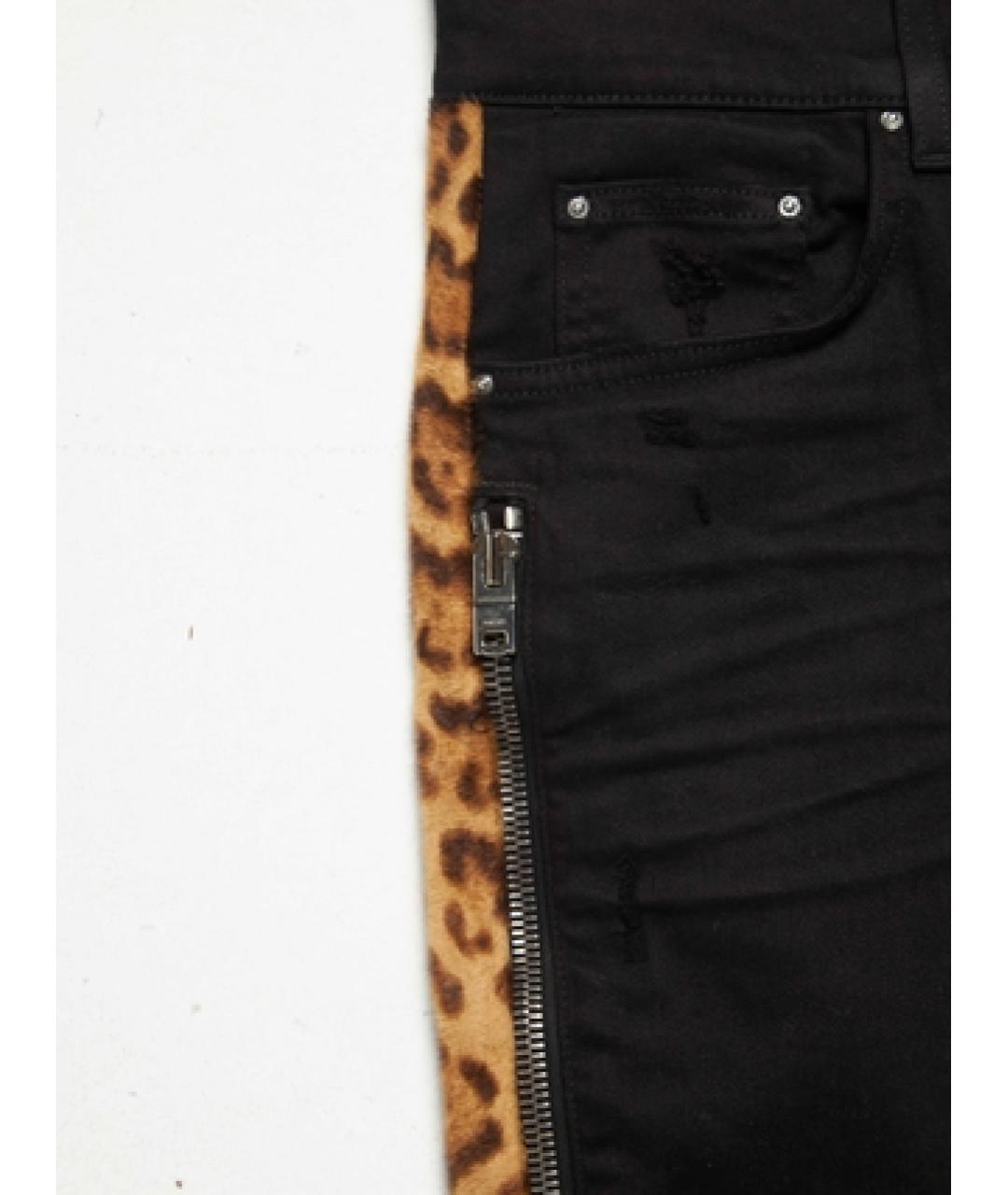 AMIRI Черные хлопко-эластановые прямые джинсы, фото 5