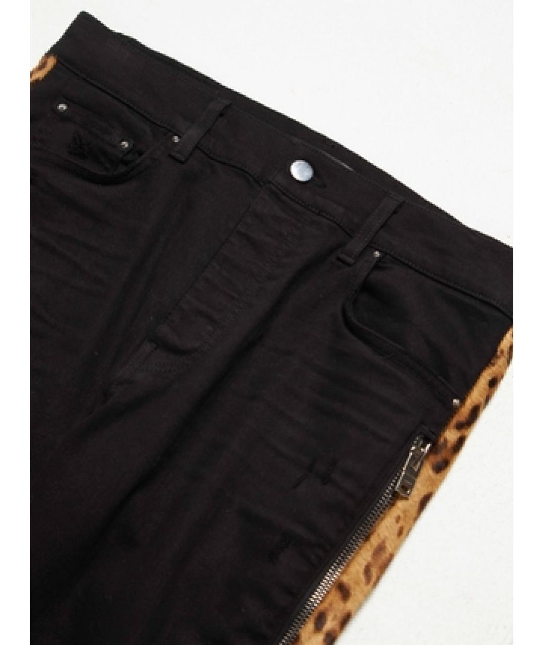 AMIRI Черные хлопко-эластановые прямые джинсы, фото 3