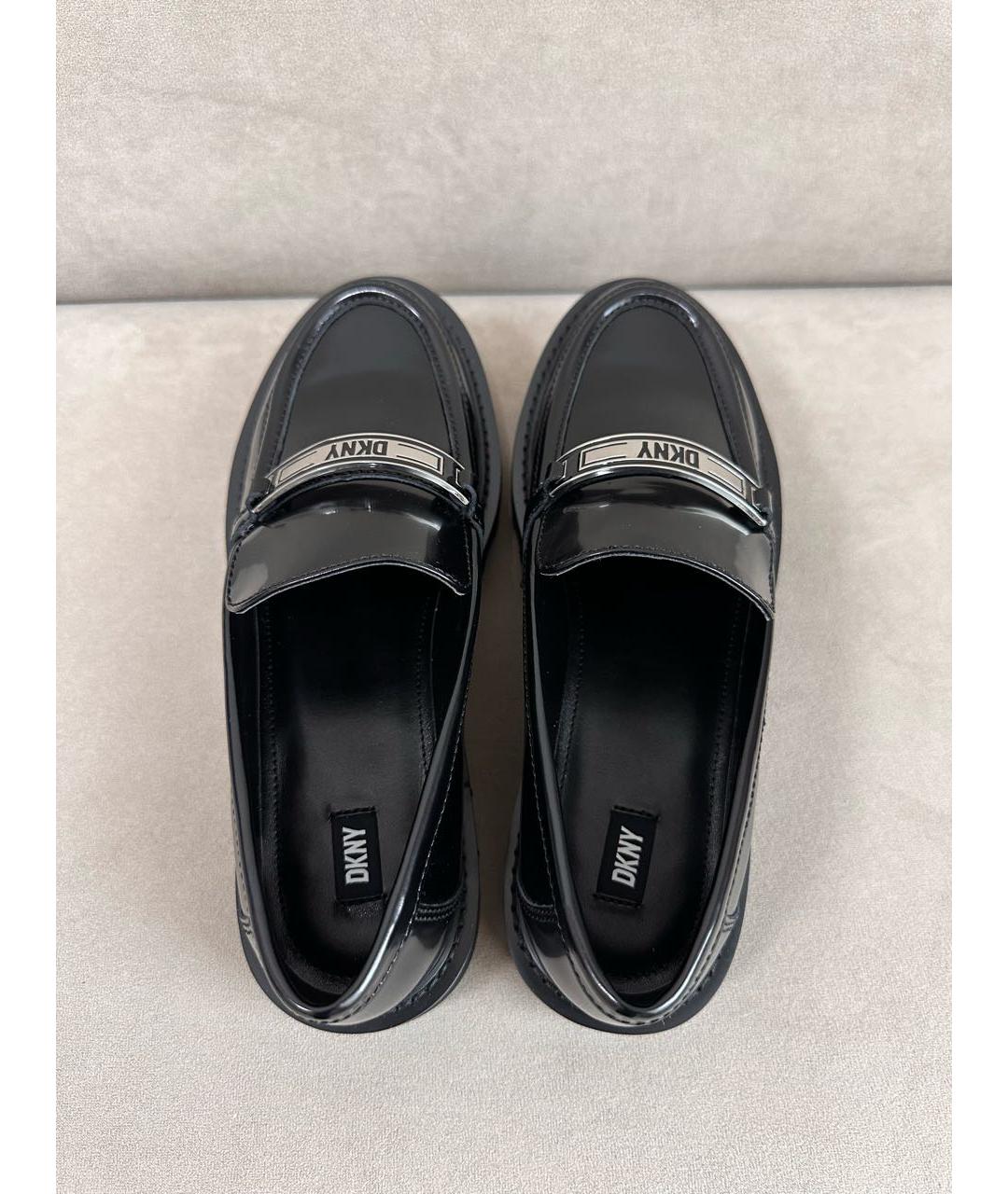 DKNY Черные лоферы из лакированной кожи, фото 3