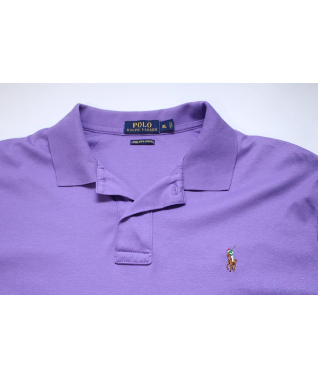 POLO RALPH LAUREN Фиолетовое хлопковое поло с коротким рукавом, фото 2