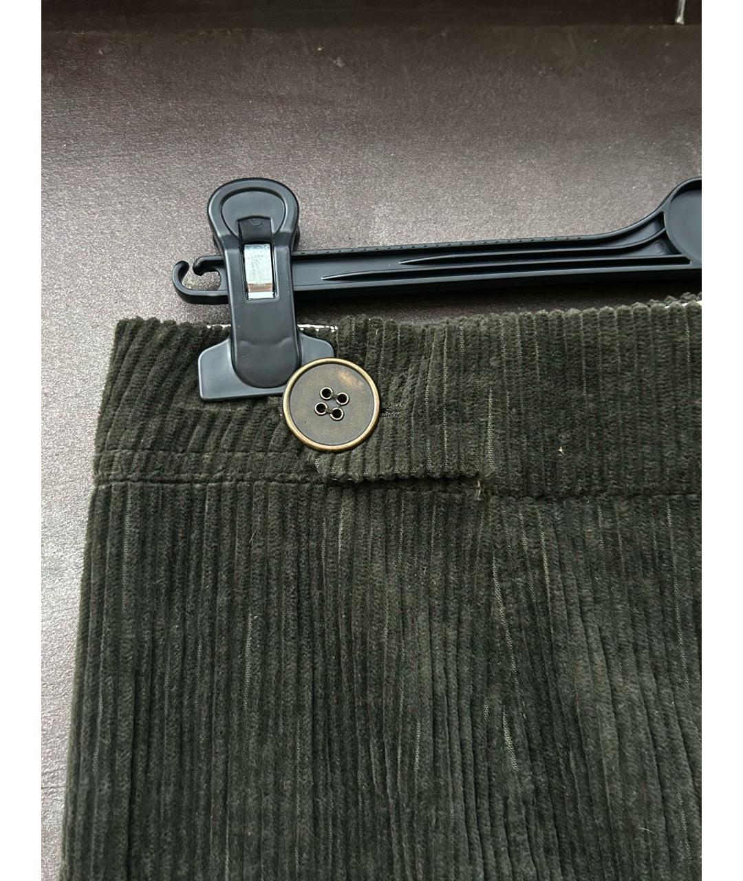 KENZO Зеленая хлопко-эластановая юбка миди, фото 7