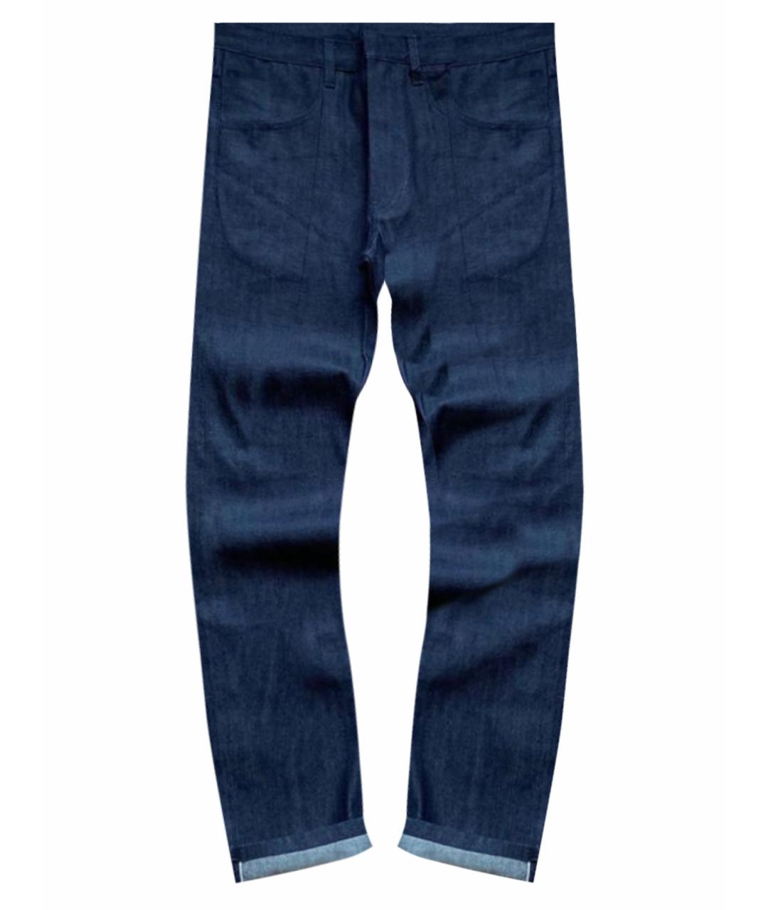ROLAND MOURET Синие хлопковые прямые джинсы, фото 1