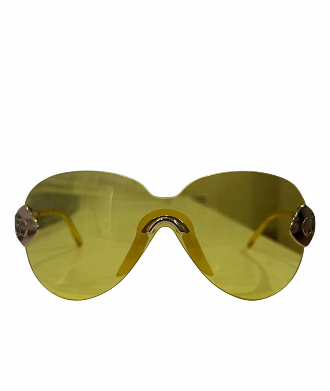 CHRISTIAN DIOR PRE-OWNED Желтые металлические солнцезащитные очки, фото 1