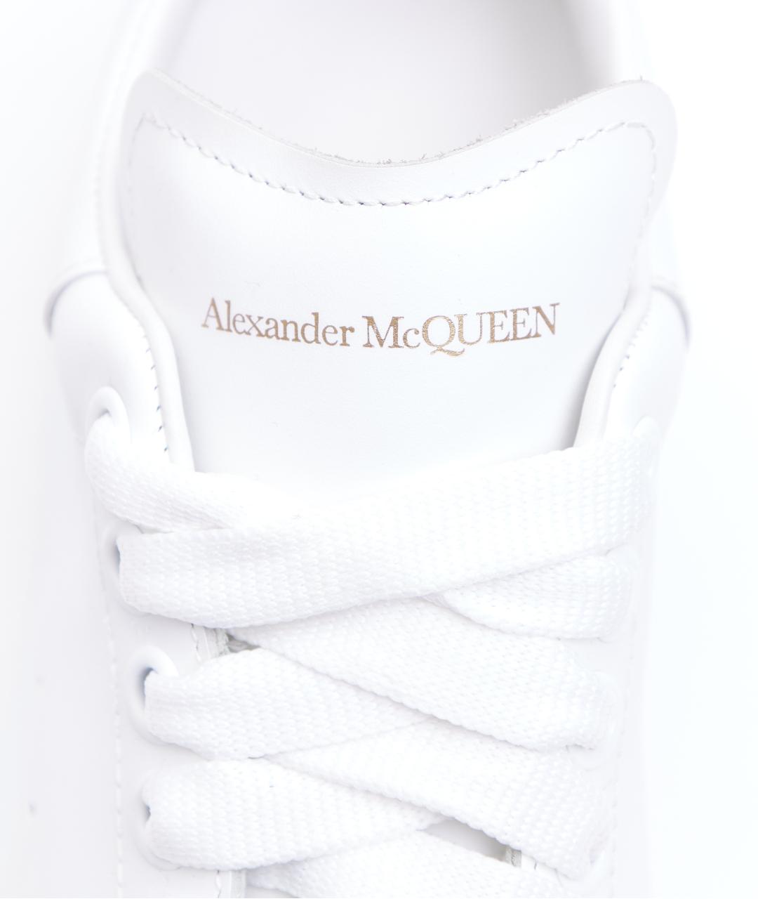 ALEXANDER MCQUEEN Белые кожаные кеды, фото 5