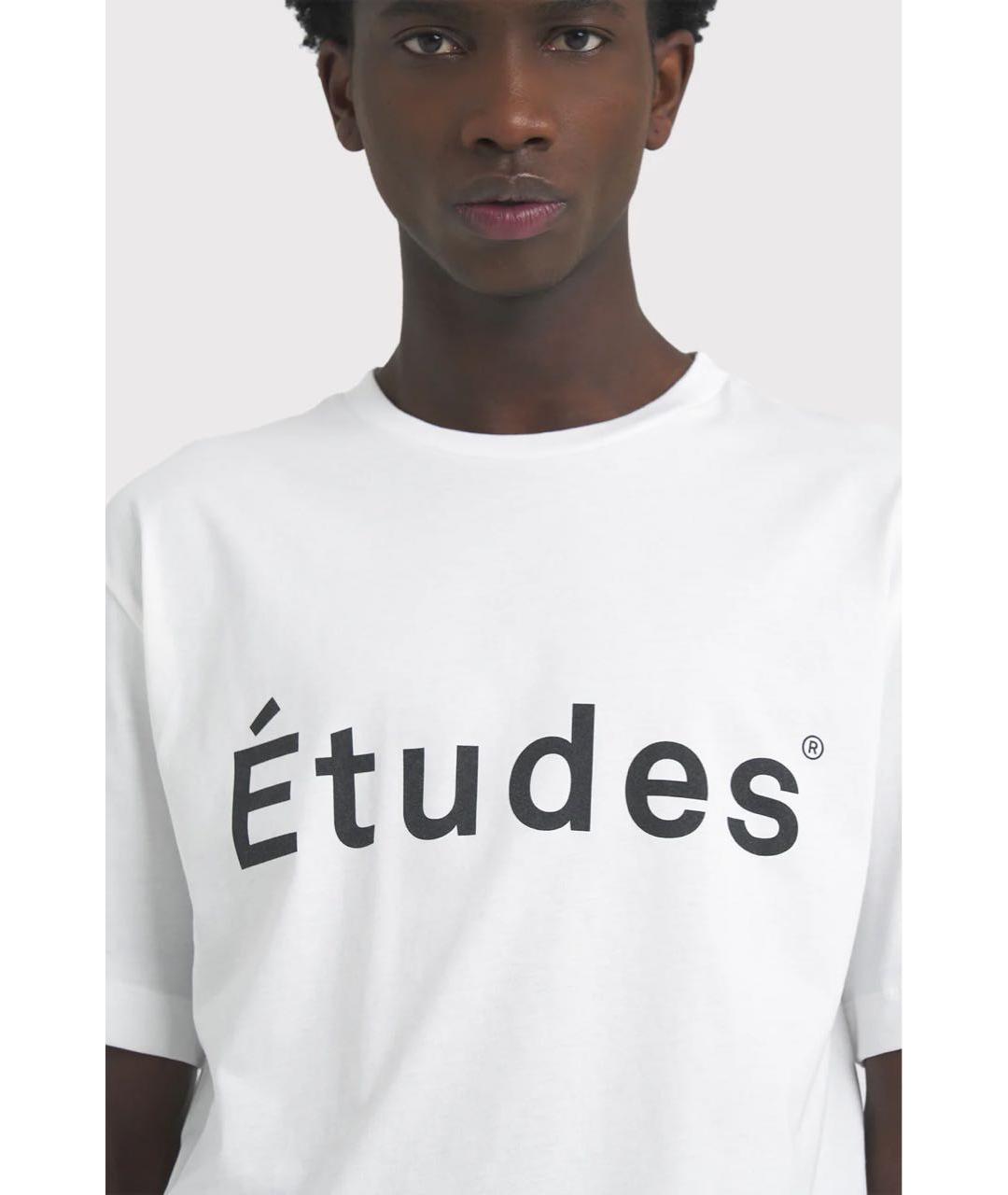 ETUDES Белая хлопковая футболка, фото 2