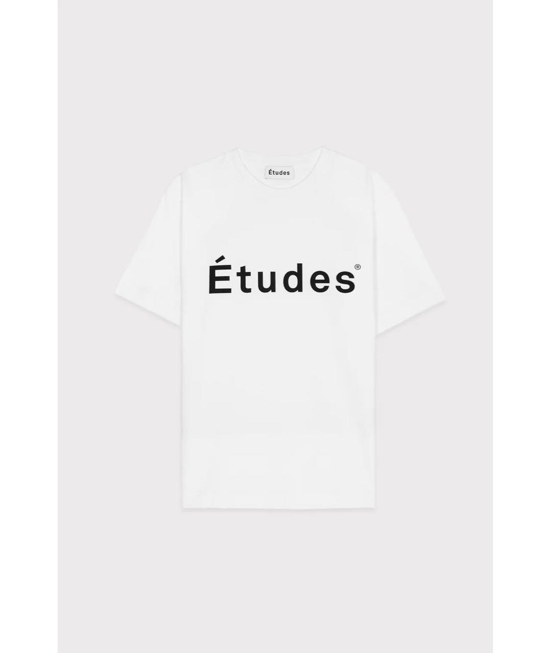 ETUDES Белая хлопковая футболка, фото 4