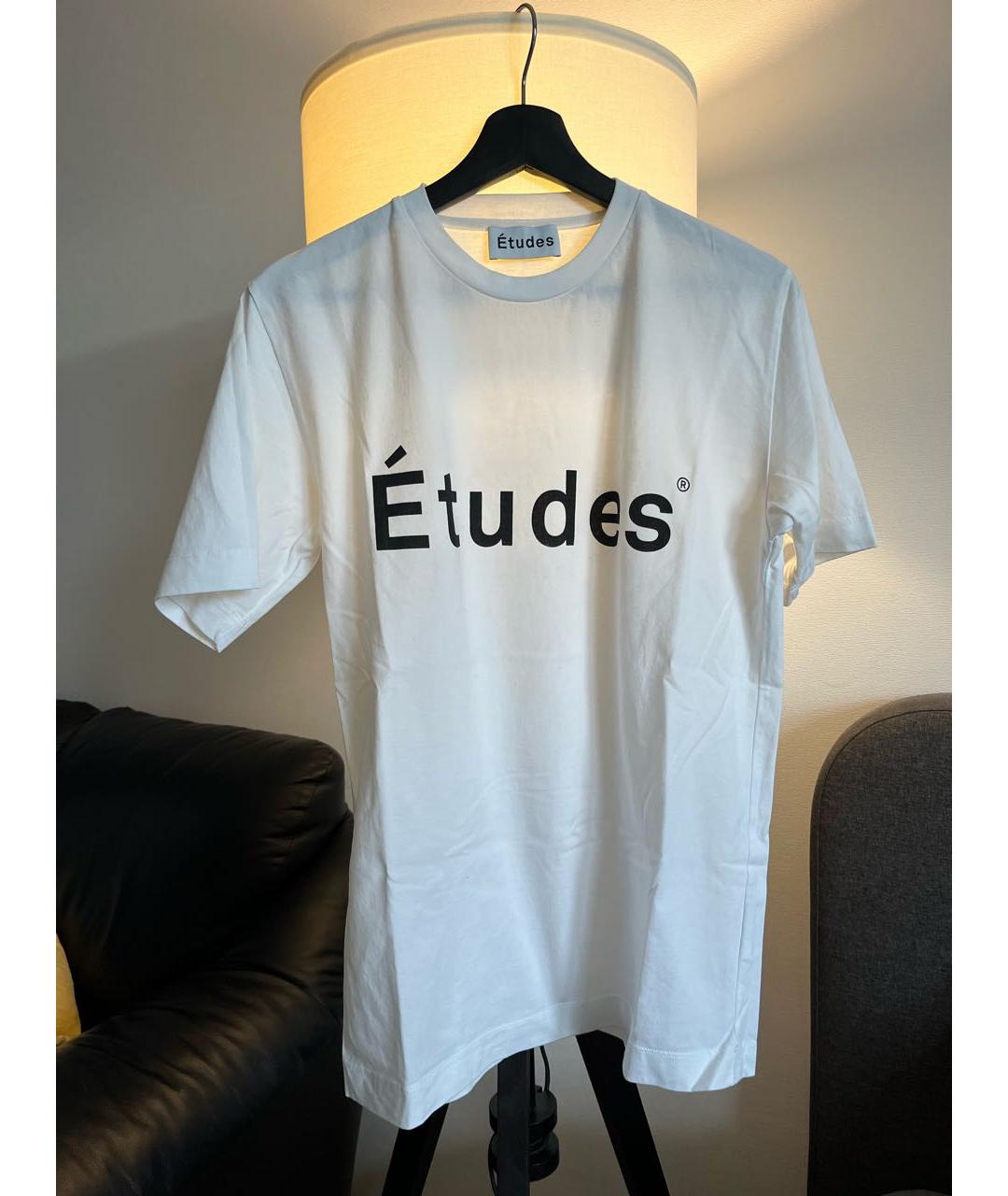 ETUDES Белая хлопковая футболка, фото 3