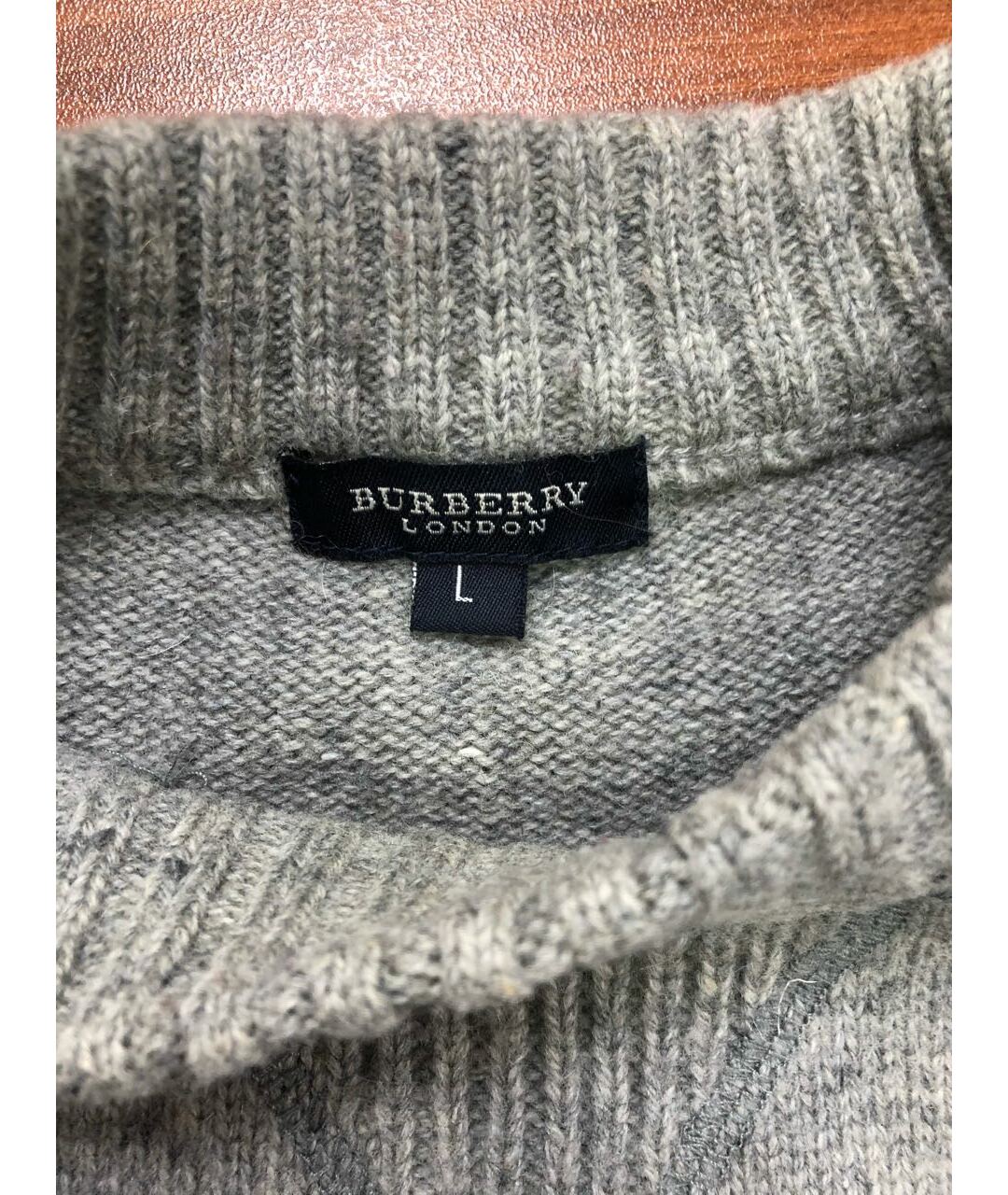 BURBERRY Бежевый шерстяной джемпер / свитер, фото 3