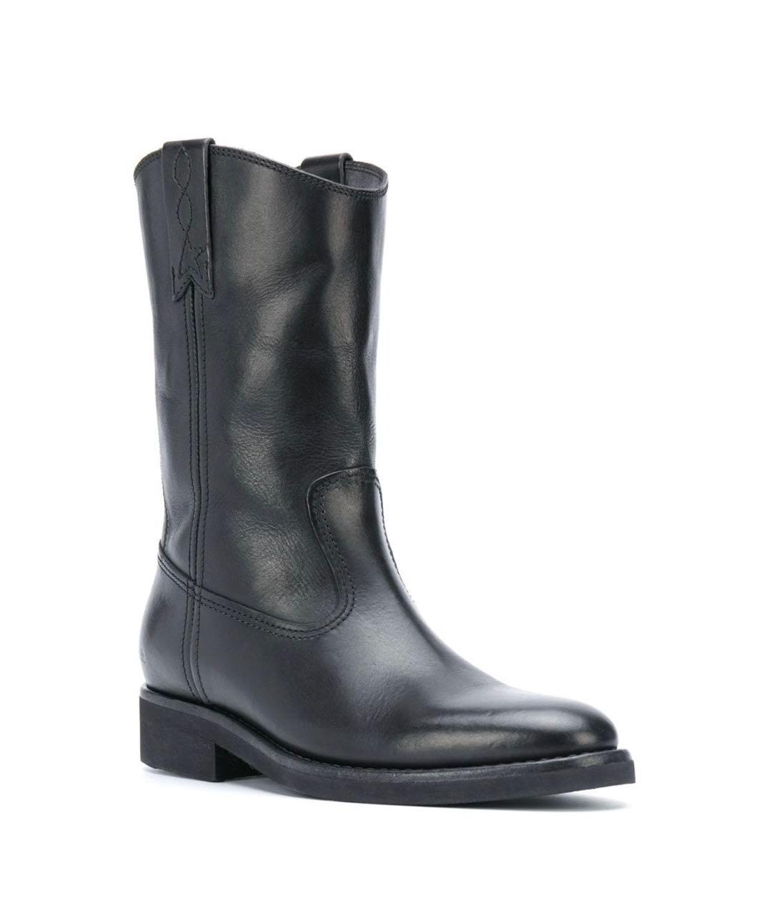 GOLDEN GOOSE DELUXE BRAND Черные кожаные сапоги, фото 5