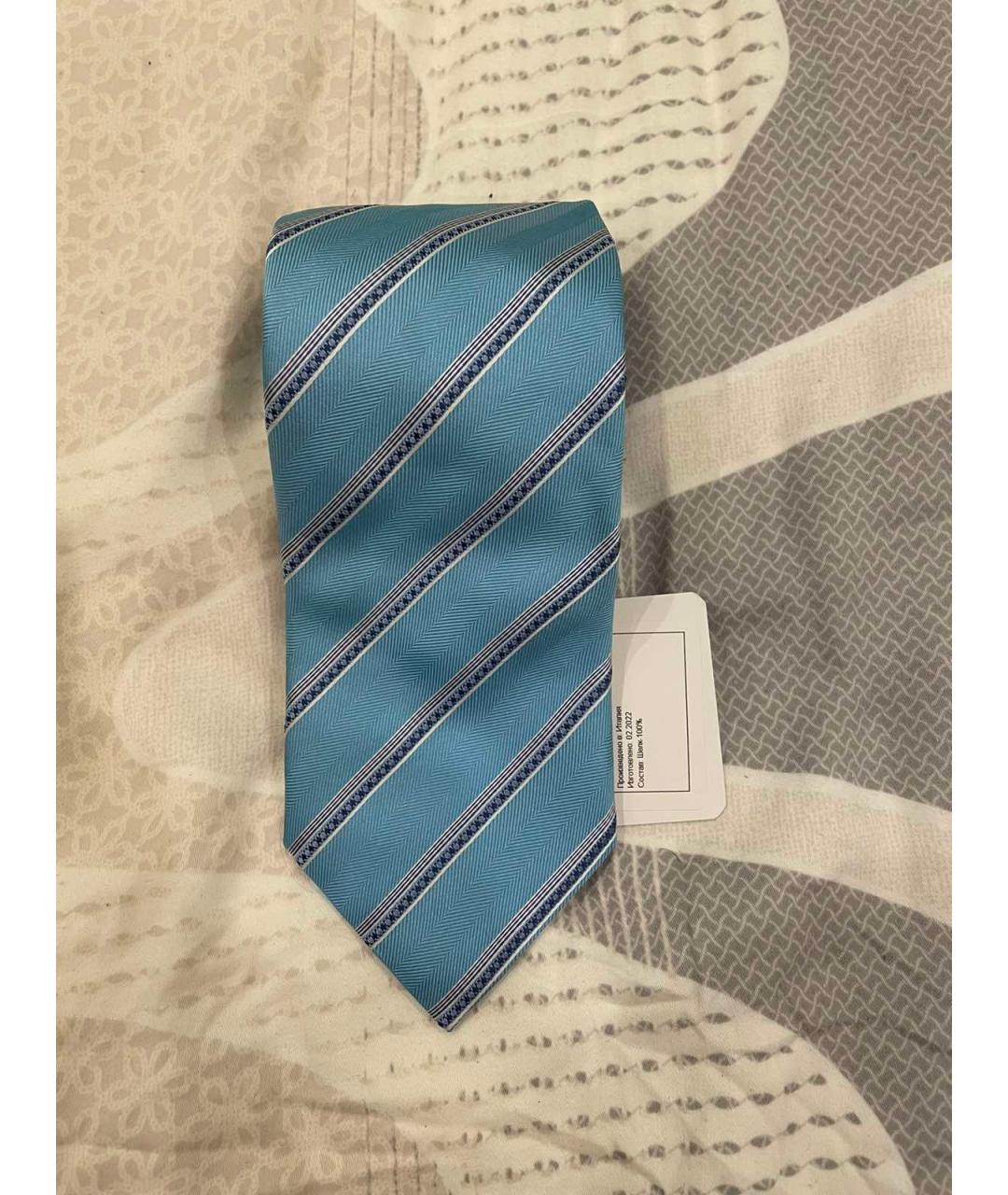 PAL ZILERI Голубой шелковый галстук, фото 6