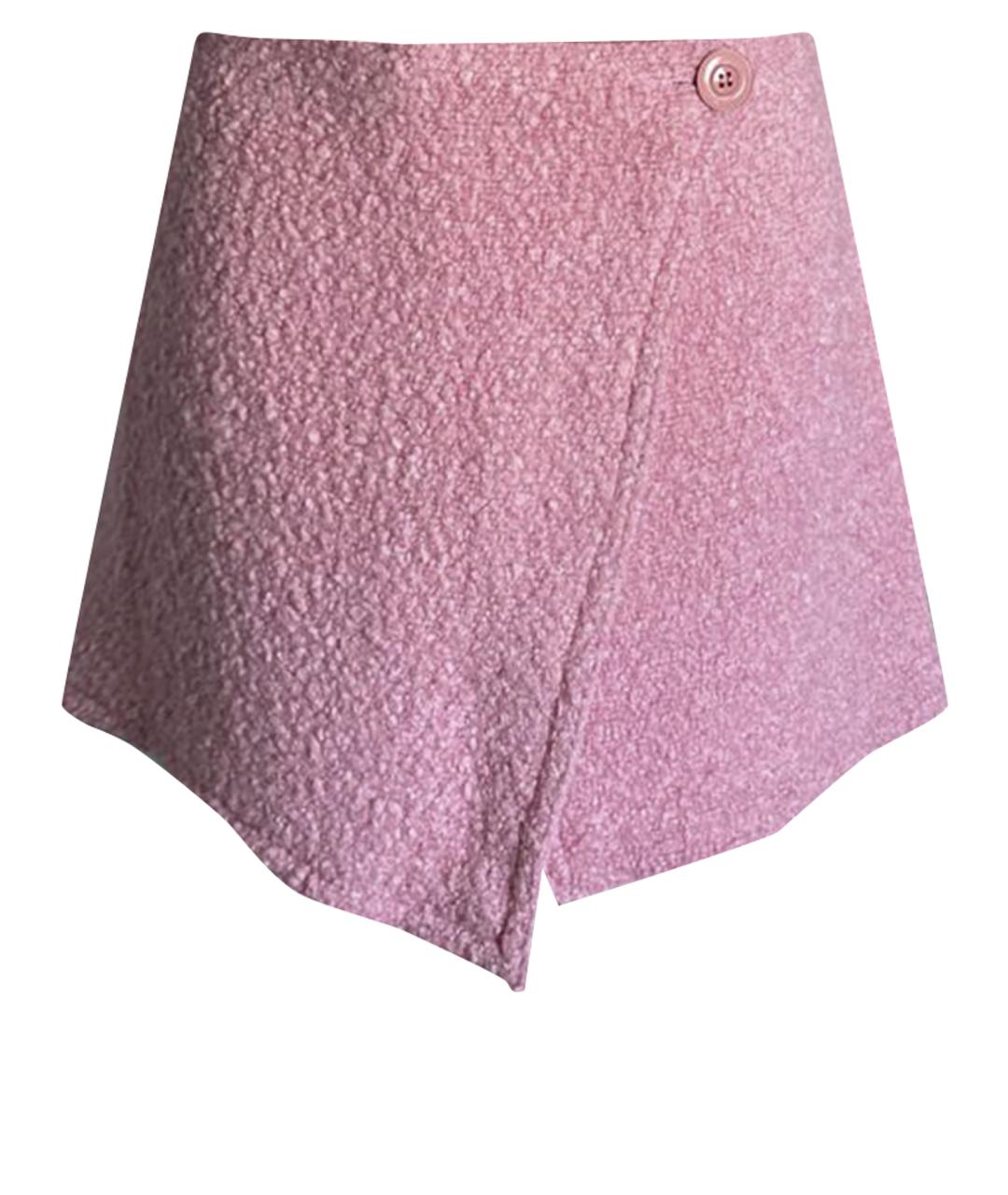 ERMANNO ERMANNO Розовая шерстяная юбка мини, фото 1
