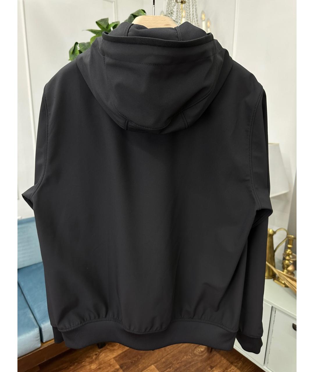 STONE ISLAND Черная полиуретановая куртка, фото 8
