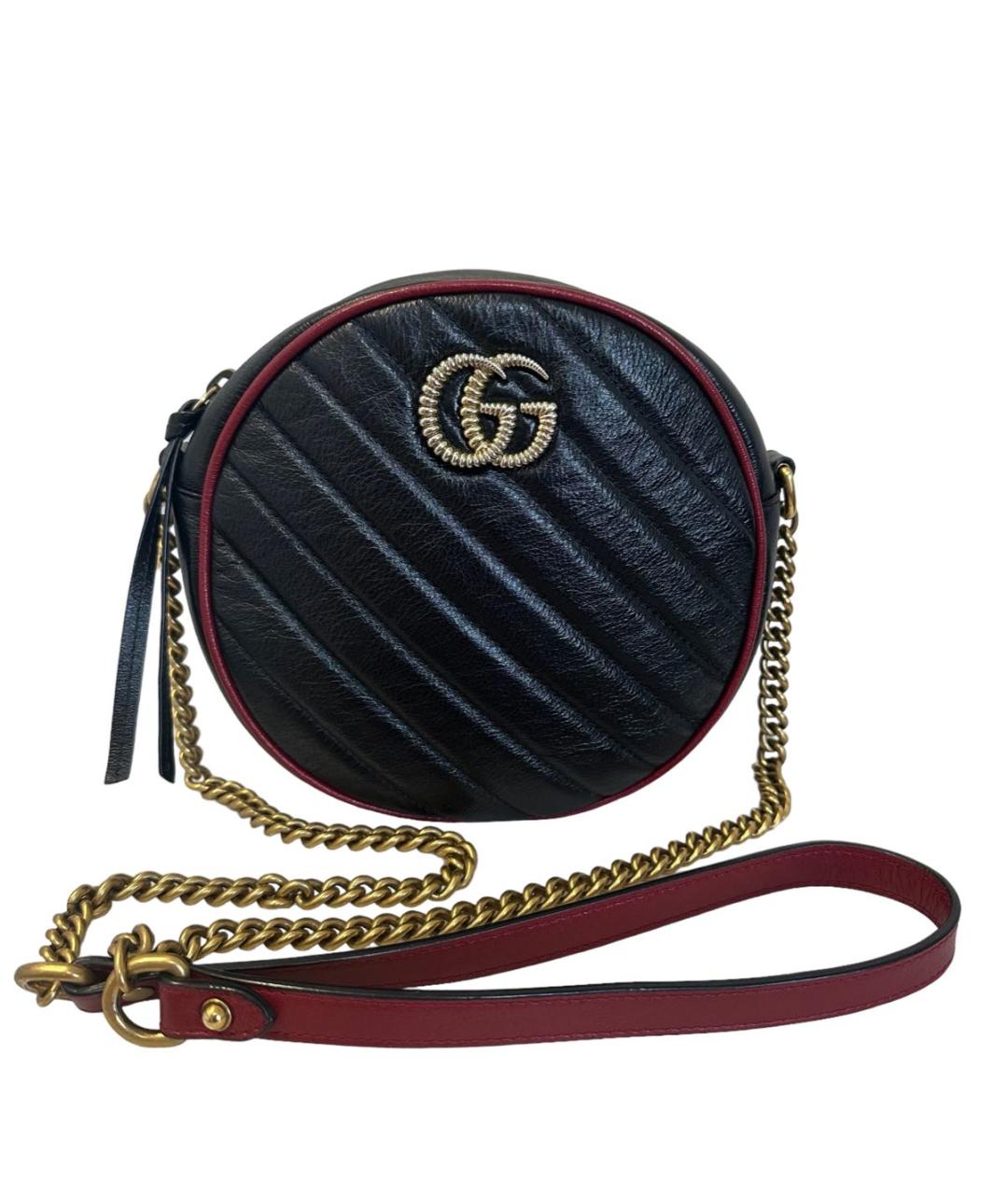 GUCCI Черная кожаная сумка через плечо, фото 1