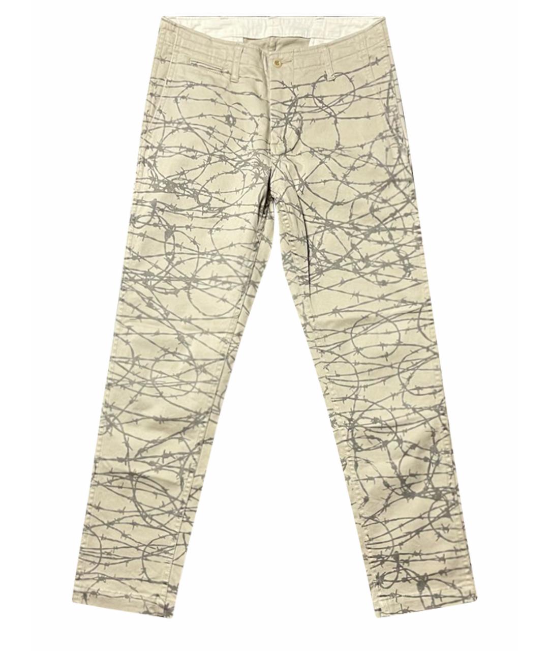 HYSTERIC GLAMOUR Бежевые хлопковые брюки узкие, фото 1