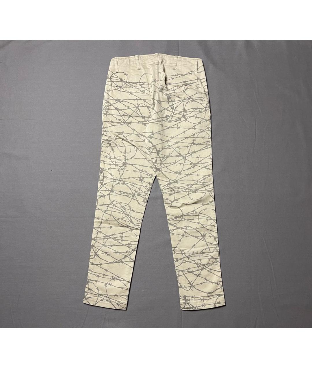 HYSTERIC GLAMOUR Бежевые хлопковые брюки узкие, фото 2