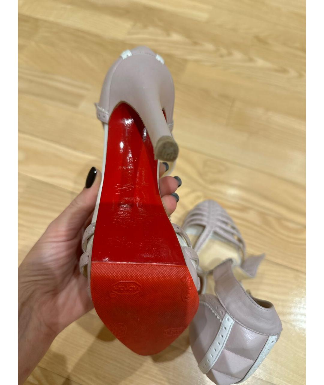 CHRISTIAN LOUBOUTIN Фиолетовые кожаные туфли, фото 6