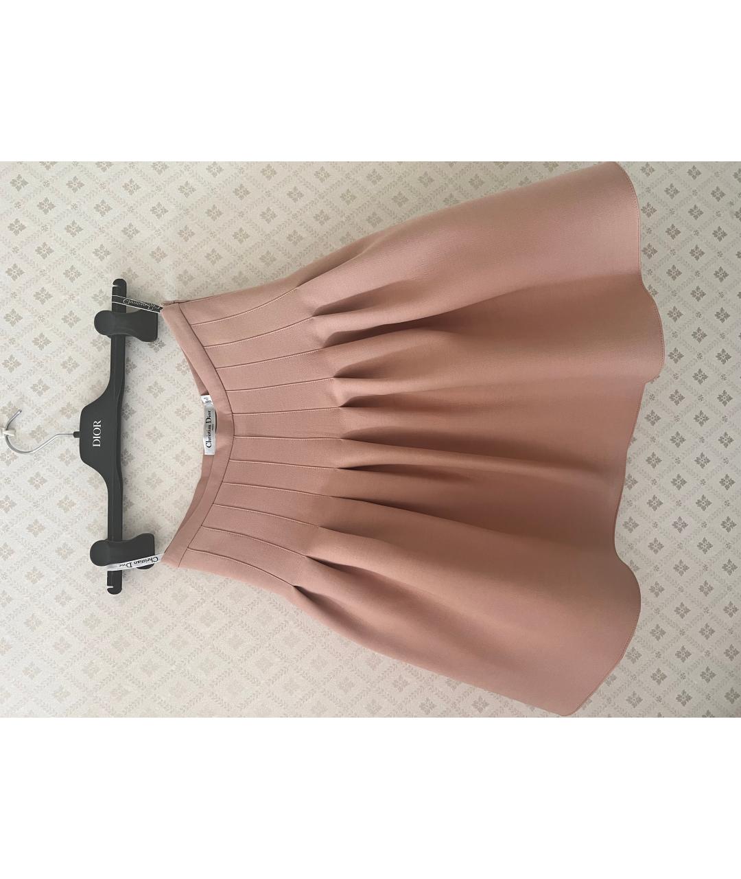 CHRISTIAN DIOR PRE-OWNED Розовая шерстяная юбка мини, фото 5