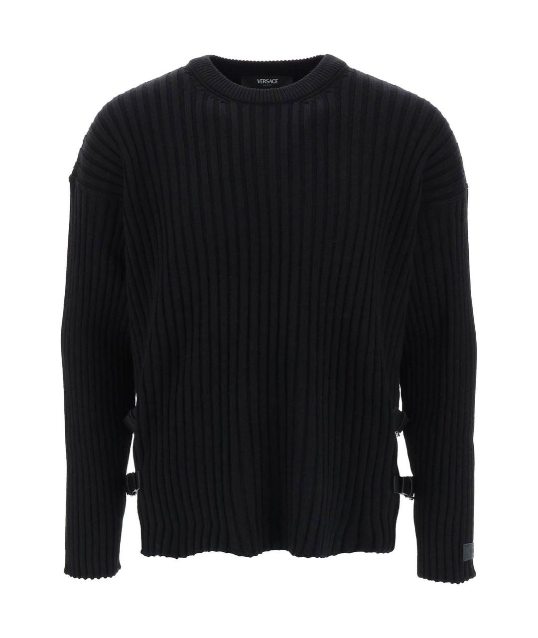 VERSACE Черный шерстяной джемпер / свитер, фото 1