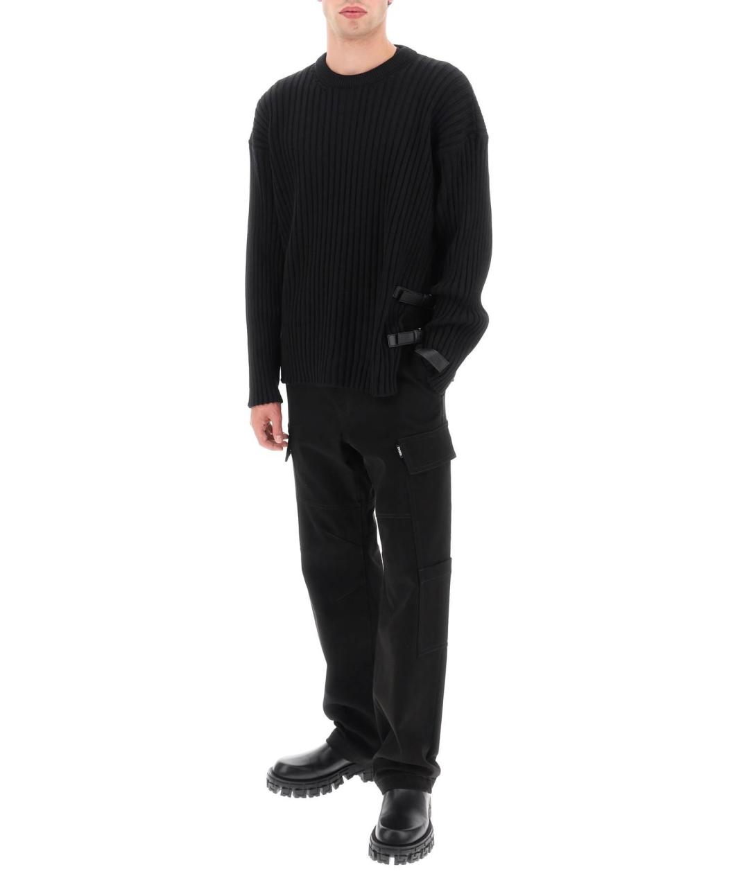 VERSACE Черный шерстяной джемпер / свитер, фото 3