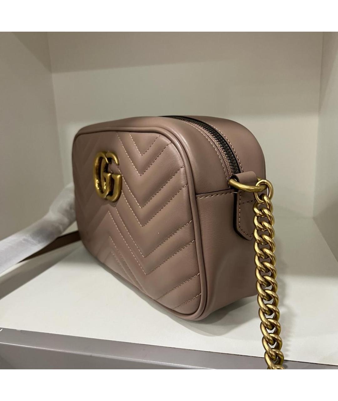 GUCCI Розовая кожаная сумка через плечо, фото 3