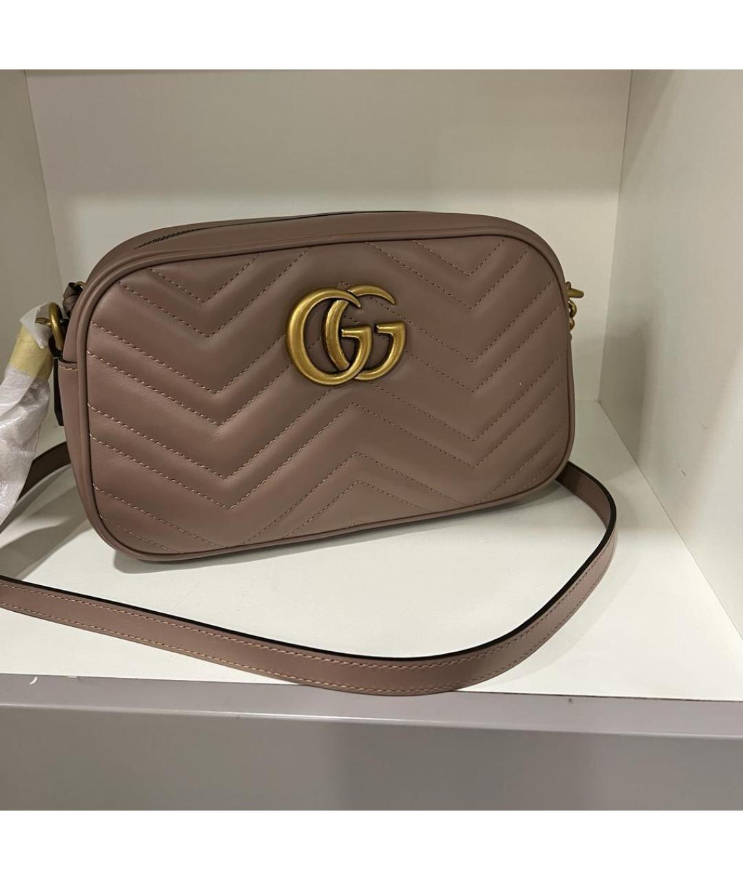 GUCCI Розовая кожаная сумка через плечо, фото 5