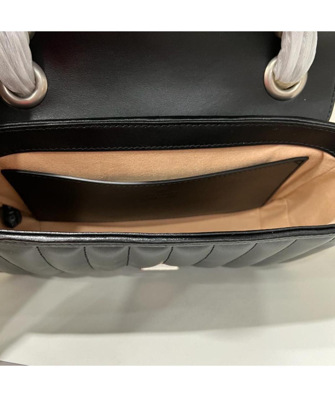 GUCCI Черная кожаная сумка через плечо, фото 4