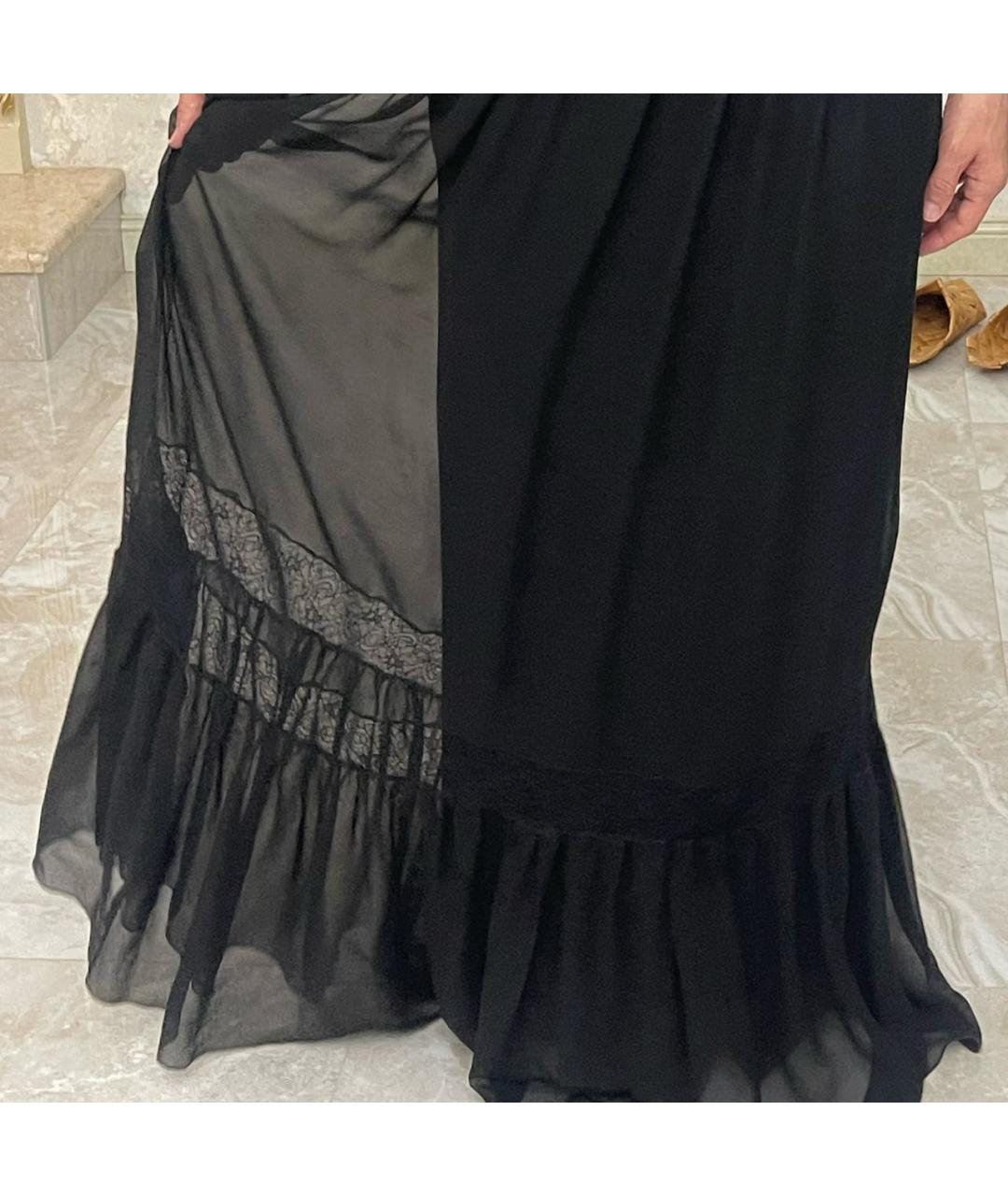 ALBERTA FERRETTI Черное шифоновое вечернее платье, фото 6