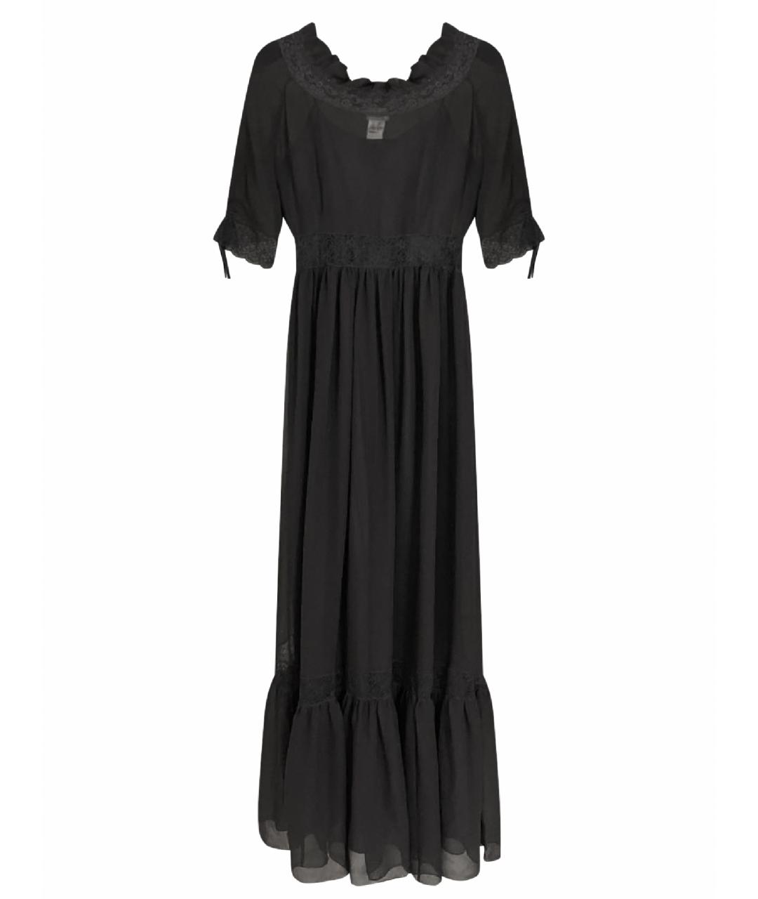 ALBERTA FERRETTI Черное шифоновое вечернее платье, фото 1
