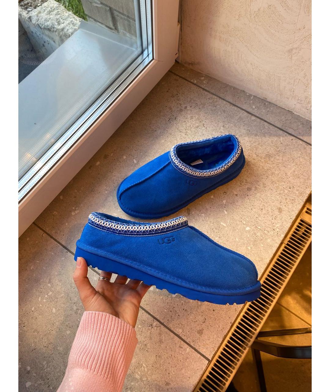 UGG Синие замшевые сабо, фото 4