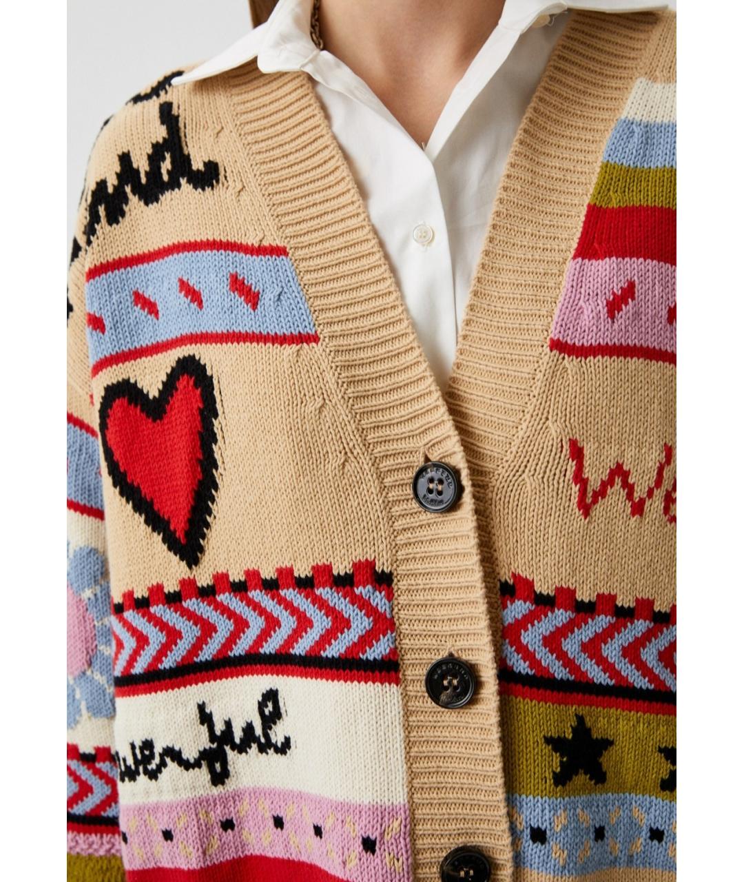 WEEKEND MAX MARA Мульти хлопковый кардиган, фото 3