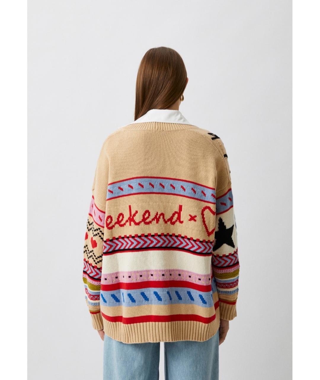 WEEKEND MAX MARA Мульти хлопковый кардиган, фото 2