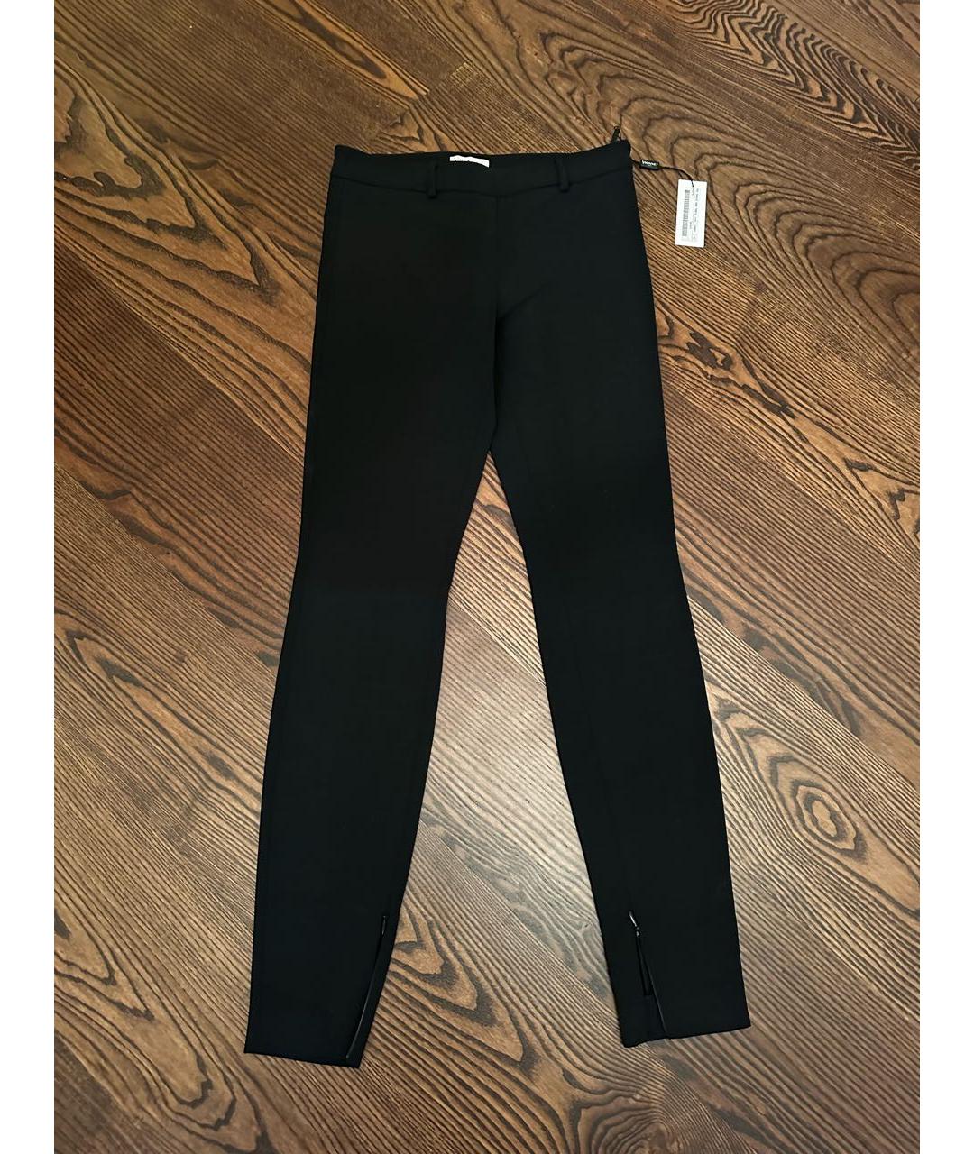VIONNET Черные вискозные брюки узкие, фото 7