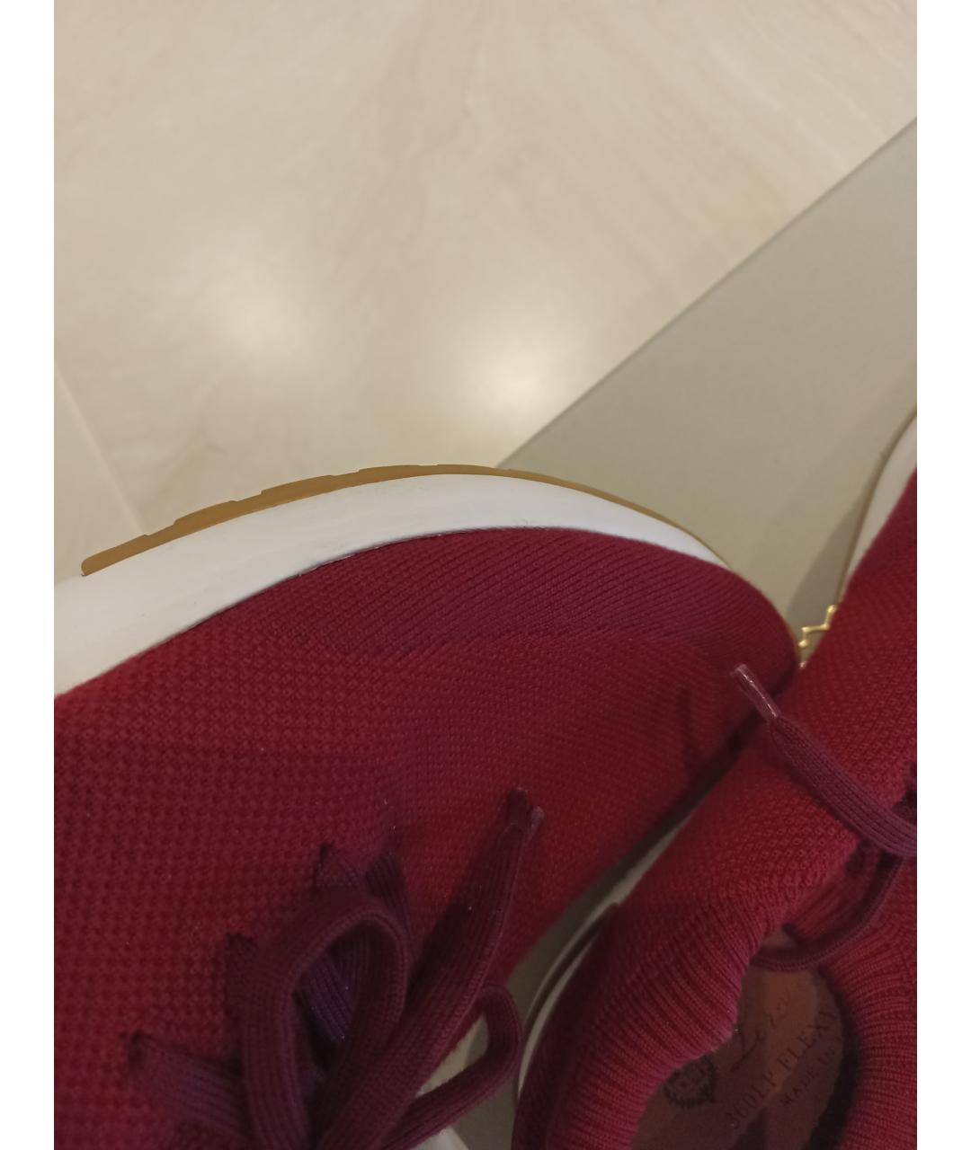 LORO PIANA Красные текстильные низкие кроссовки / кеды, фото 7
