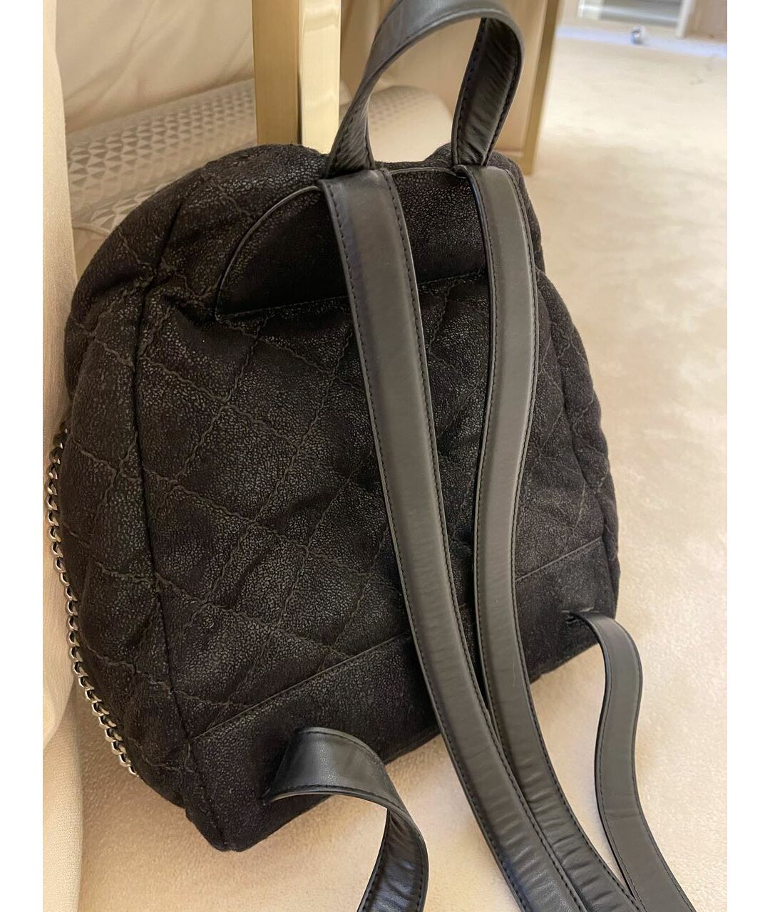 STELLA MCCARTNEY Черный замшевый рюкзак, фото 3