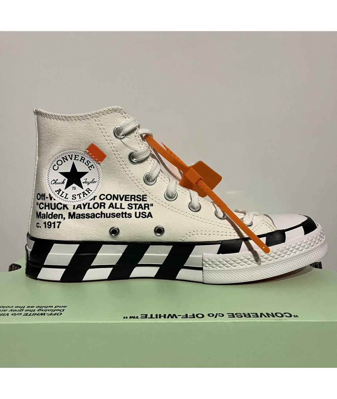 OFF-WHITE Белые текстильные кроссовки, фото 2