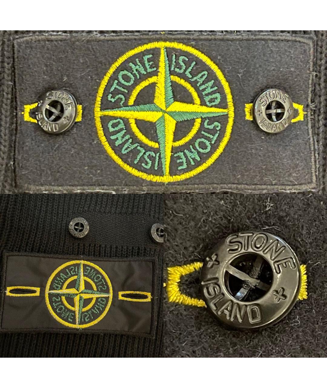 STONE ISLAND Черный хлопковый кардиган, фото 6