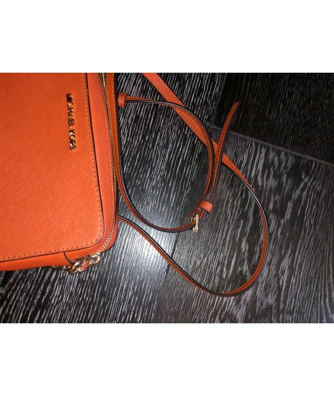 MICHAEL KORS Оранжевая кожаная сумка тоут, фото 4
