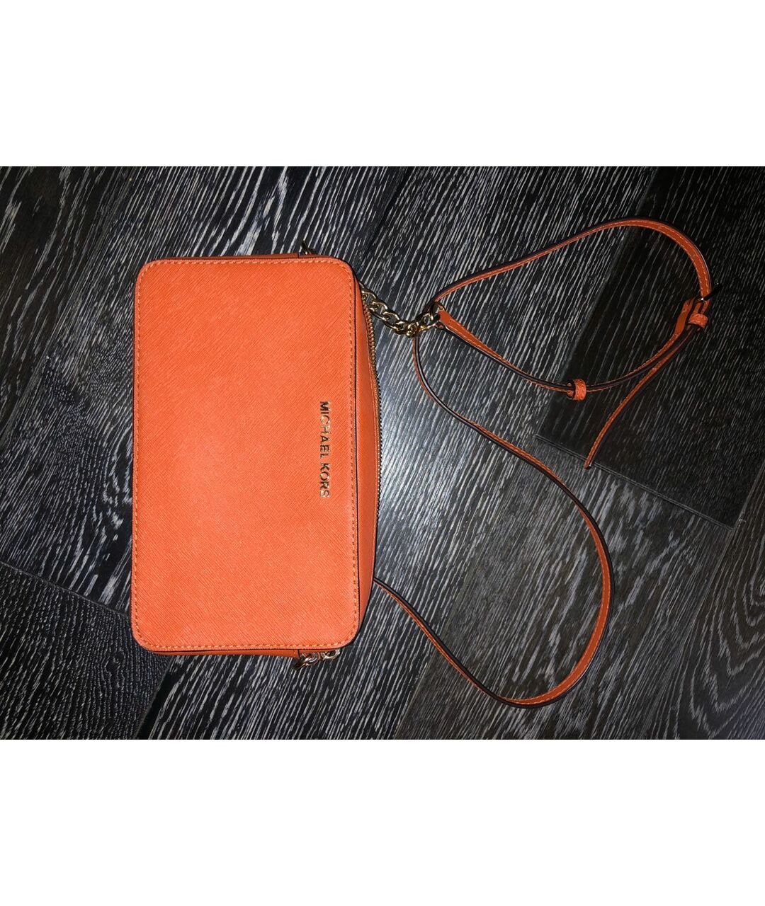 MICHAEL KORS Оранжевая кожаная сумка тоут, фото 3