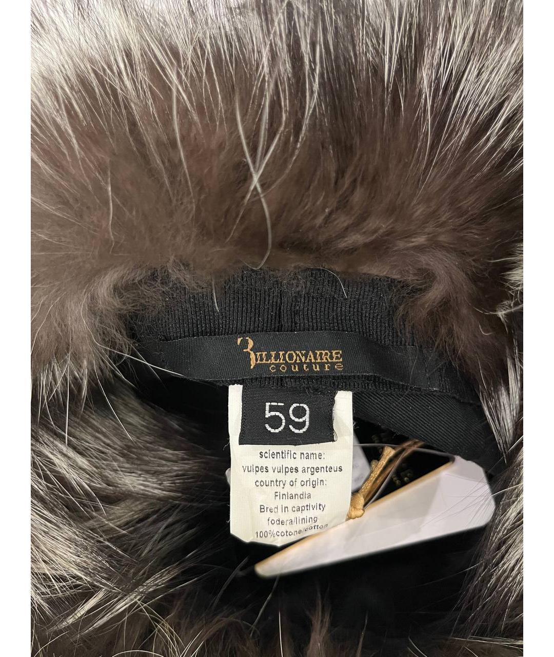 BILLIONAIRE Черная кожаная шапка, фото 6