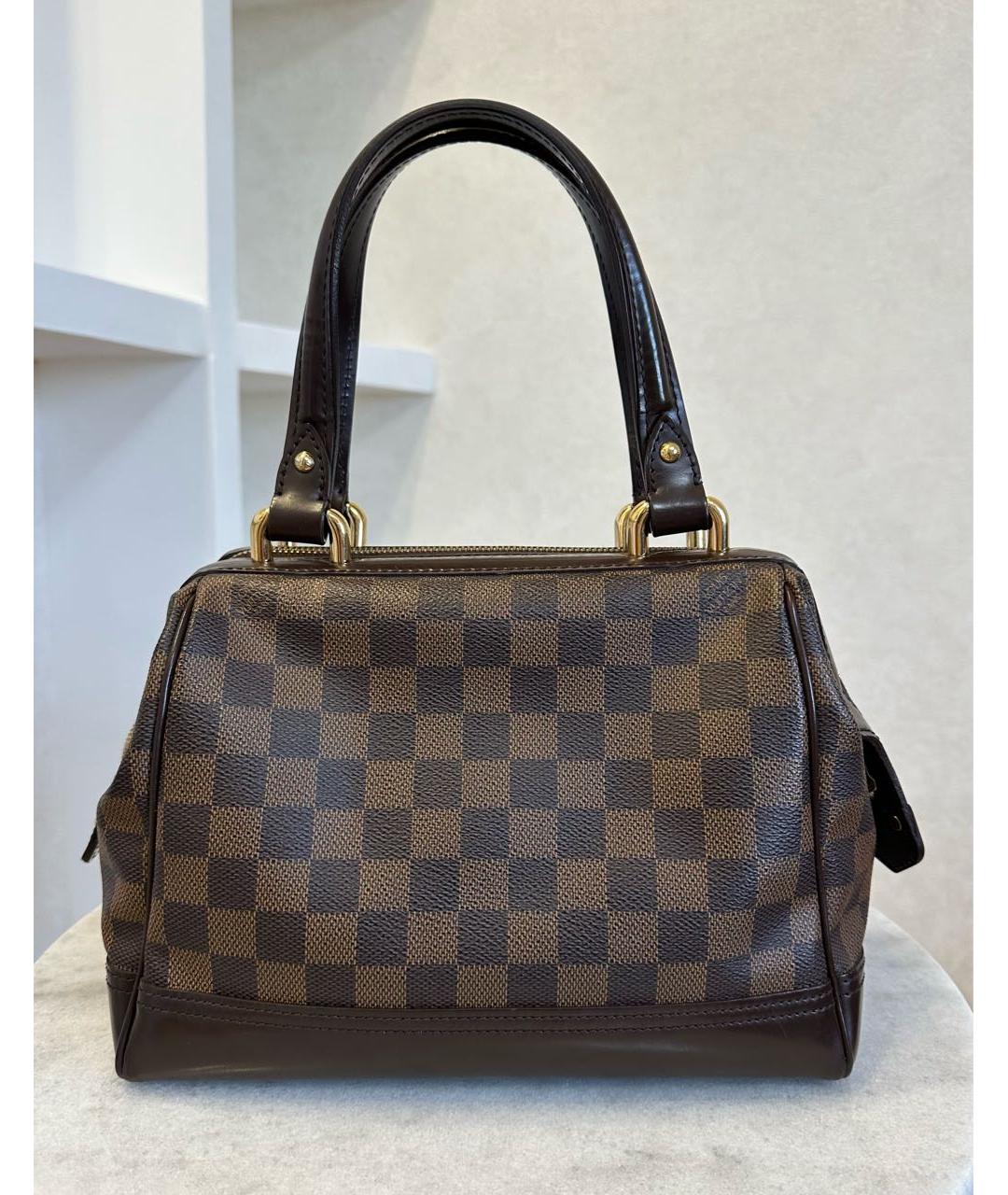 LOUIS VUITTON Коричневая кожаная сумка через плечо, фото 3