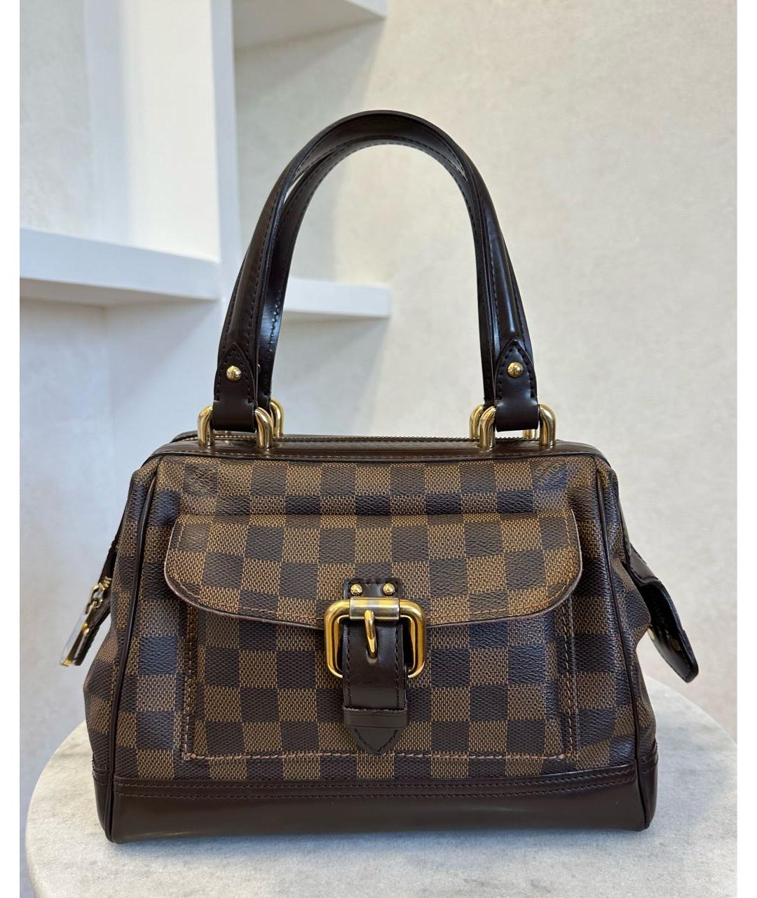 LOUIS VUITTON Коричневая кожаная сумка через плечо, фото 2