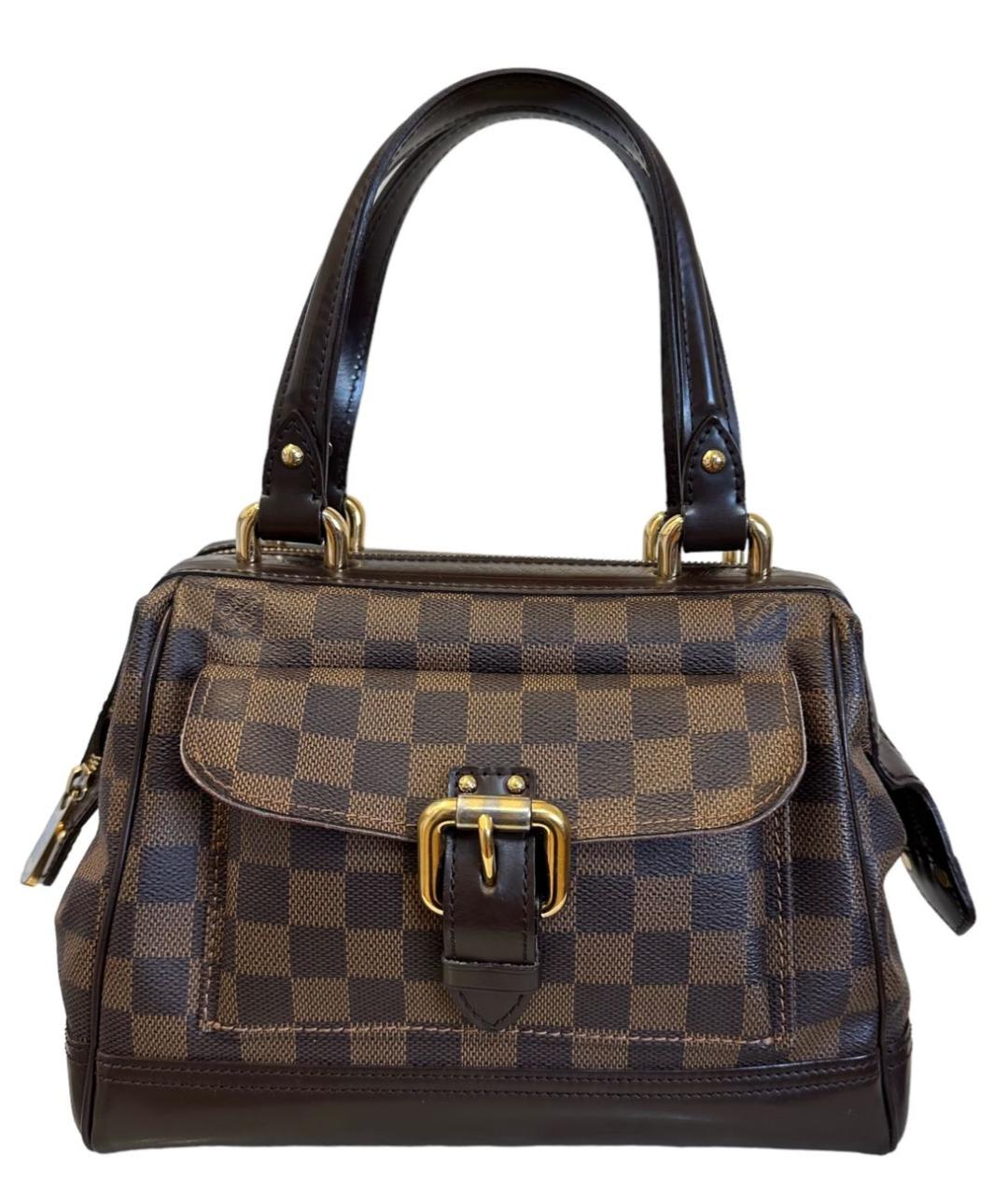 LOUIS VUITTON Коричневая кожаная сумка через плечо, фото 9