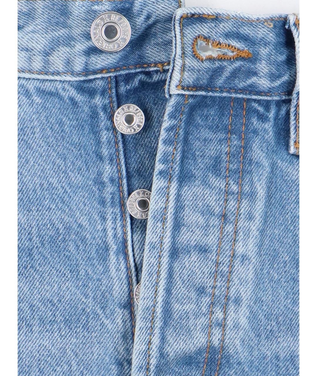 RE/DONE Голубые хлопковые джинсы клеш, фото 5