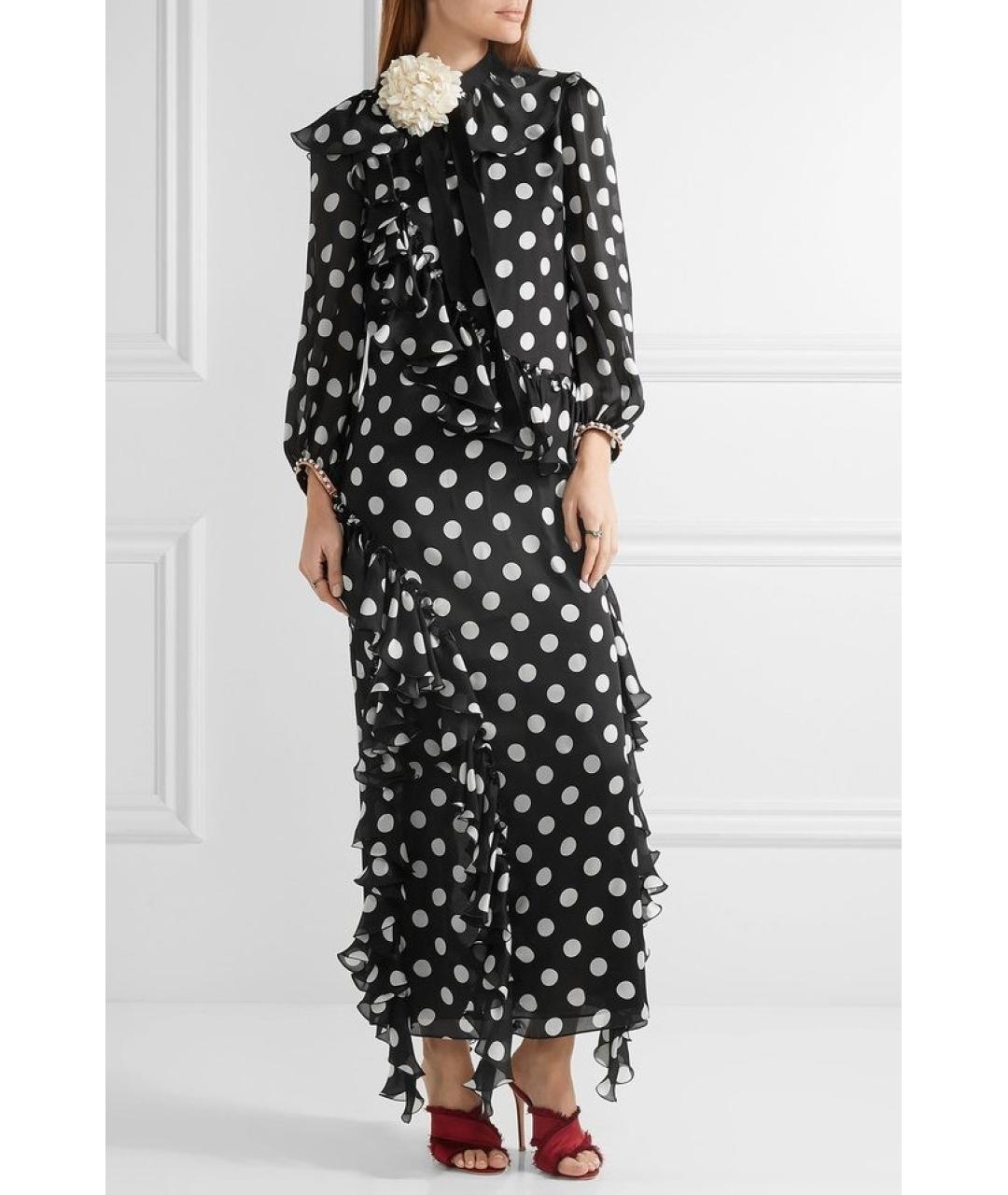 GUCCI Черное шелковое коктейльное платье, фото 4